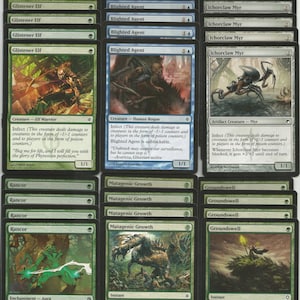 MTG Infect Deck - Green Blue - Very Fast Poison - Pauper Legal Deck Look!! Magic the Gathering Ready to Play