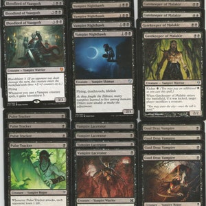 Schwarzes Vampir Deck Custom MTG Magic the Gathering Deck Bloodlady Of Vaasgoth 60 Karten Bereit, Vampire zu spielen