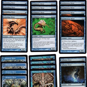 Sliver Mono Blue Mill 60 card deck-Magic the Gathering-MTG-Screeching Sliver-Ready to Play