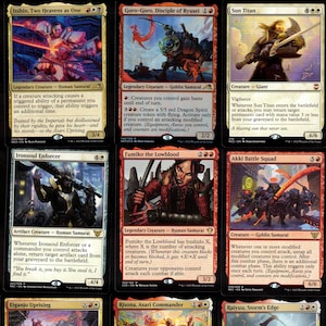 Carte Slash of the Samurai-100 Magic the Gathering Commander Deck-Rare-Mythic-MTG Ready to play