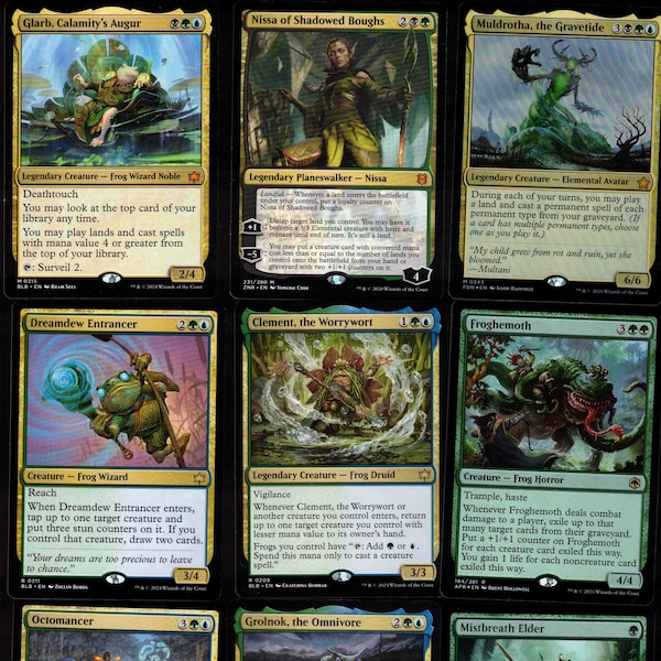FROGS!-100 Card Magic the Gathering Commander Deck-Deathtouch-Rare-Mythic-MTG Ready to Play