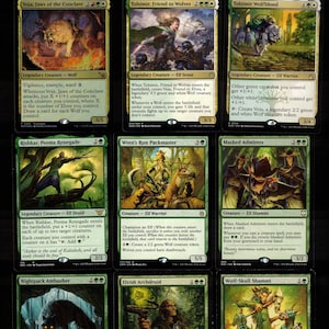Wolves & Elves!-100 Card Magic the Gathering Commander Deck-Rare-Mythic-MTG Klaar om te spelen