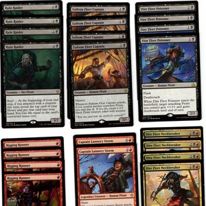 Piratas rojos y negros: mazo de 60 cartas listo para jugar: divertido: Magic MTG, muchas cartas raras