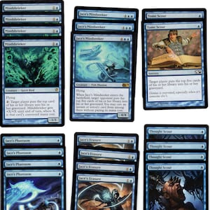 BLUE MILL - Mindshrieker - 60 Card Ready to Play Deck - Rares - Magic The Gathering MTG