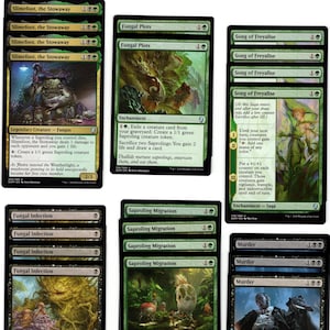 Baraja de hongos - Baraja personalizada MTG Magic the Gathering Slimefoot Song of Freyalise 60 cartas listas para jugar