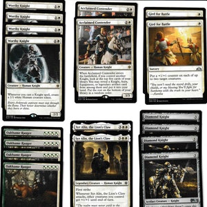 Caballero digno - Mono White Knights 60 CARTAS MTG Magic the Gathering Deck - Raras - RTP