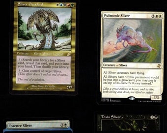 5 Color Slivers!-60 Card Magic the Gathering Deck-mtg-rares-sliver