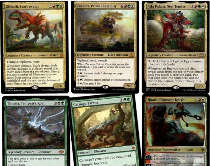 ULTIMATE DINOSAURS 100 Card Commander Deck magic The Gathering mtg ultimate-dinosaurs-100-card-commander-deck-magic-the-gathering-mtg