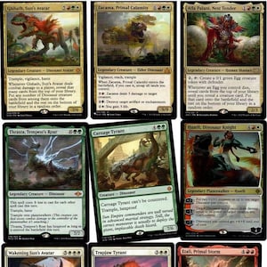 ULTIMATE DINOSAURS-100 Card Commander deck-Magic the Gathering-MTG-Mythic-Rares Ready to Play