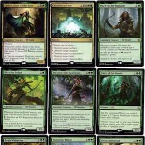 Lathril's Cut-Elves-100 Card Magic the Gathering Commander Deck-MTG-Mythic-Rares
