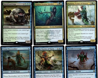 Merfolk Might-100 Card Commander Deck-mtg-magic the Gathering-rares-mythics- edh - Etsy