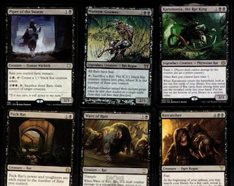 RAT KING-100 Card Magic the Gathering Commander Deck-rares-mythics-mtg-rats-marrow  Gnawer-ready to Play - Etsy
