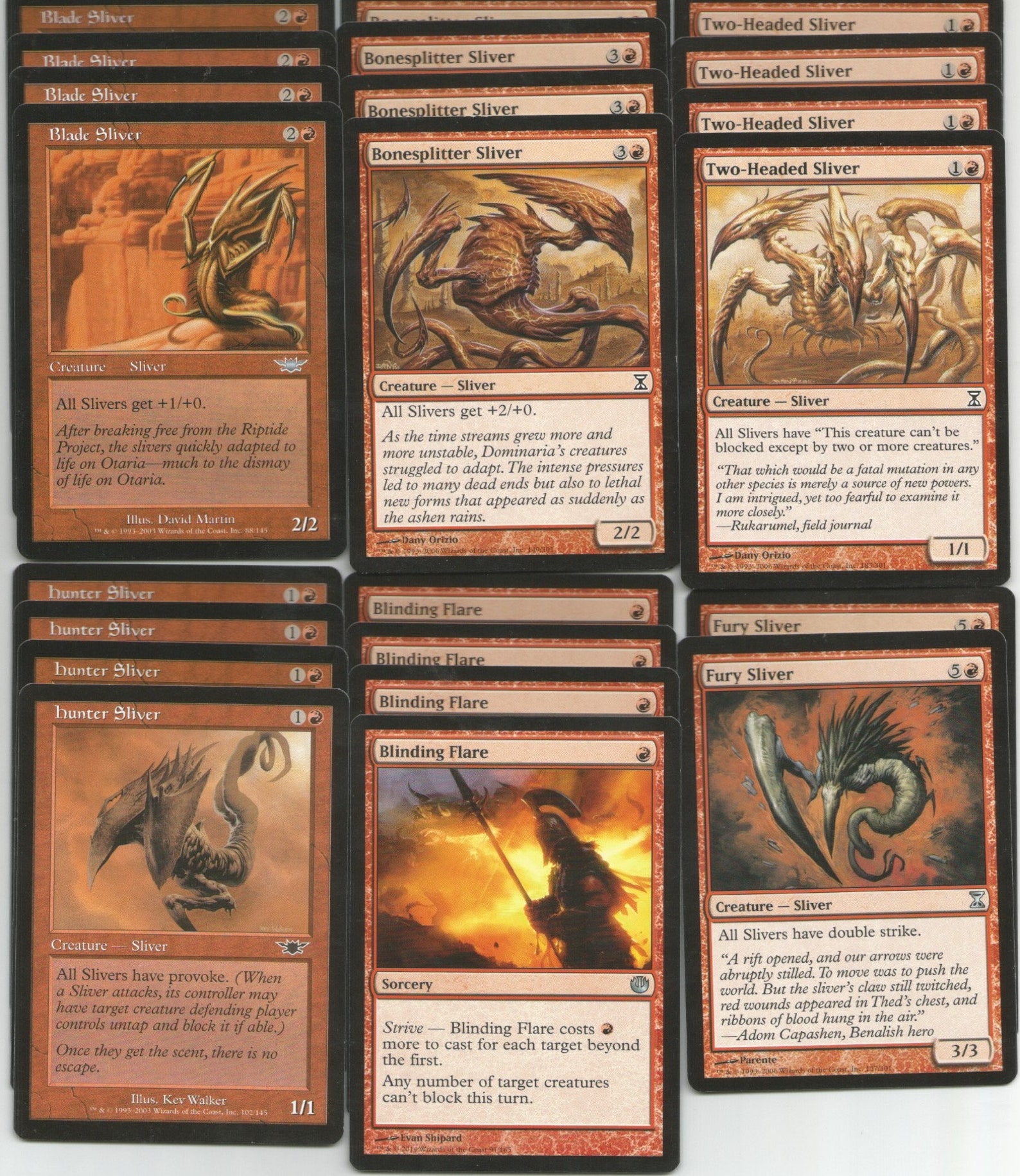 Sliver Deck Very Powerful MTG Magic the Gathering Ready Etsy
