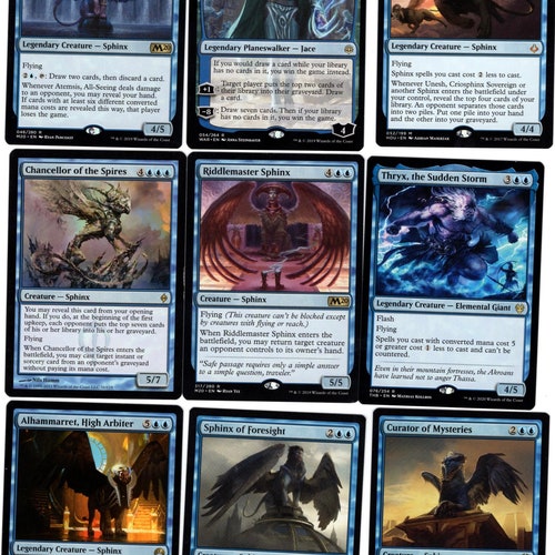 Blue-100 Card Sphinx Deck-commander-jace-rare-mythic-magic the Gathering -edh-mtg - Etsy Blue-100 Card Sphinx Deck-commander-jace-rare-mythic-magic the Gathering -edh-mtg - Etsy