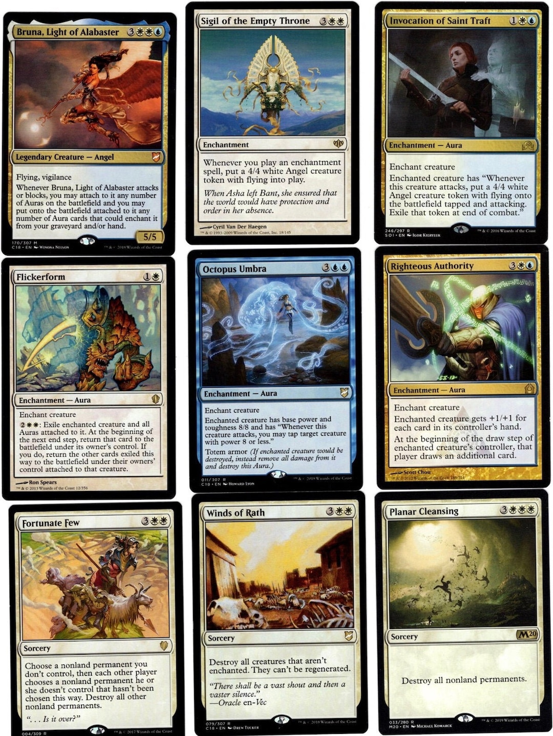 Bruna, Light of Alabaster-commander-angel/enchantment Deck-edh-100 Cards Mtg-rares-mythic  - Etsy New Zealand