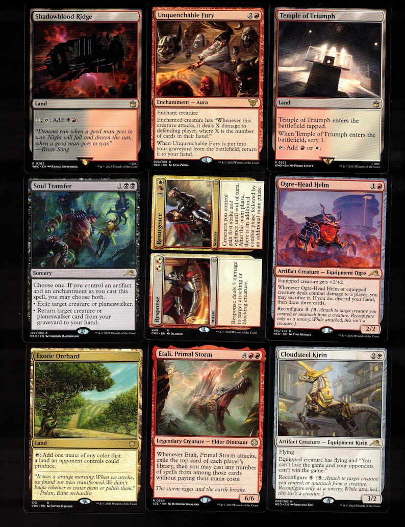 Slash of the Samurai-100 Card Magic the Gathering Commander Deck-rare ...