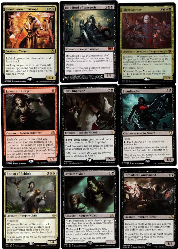 Edgar Markov100 Card EDH Commander Deckvampiremythicrare Etsy