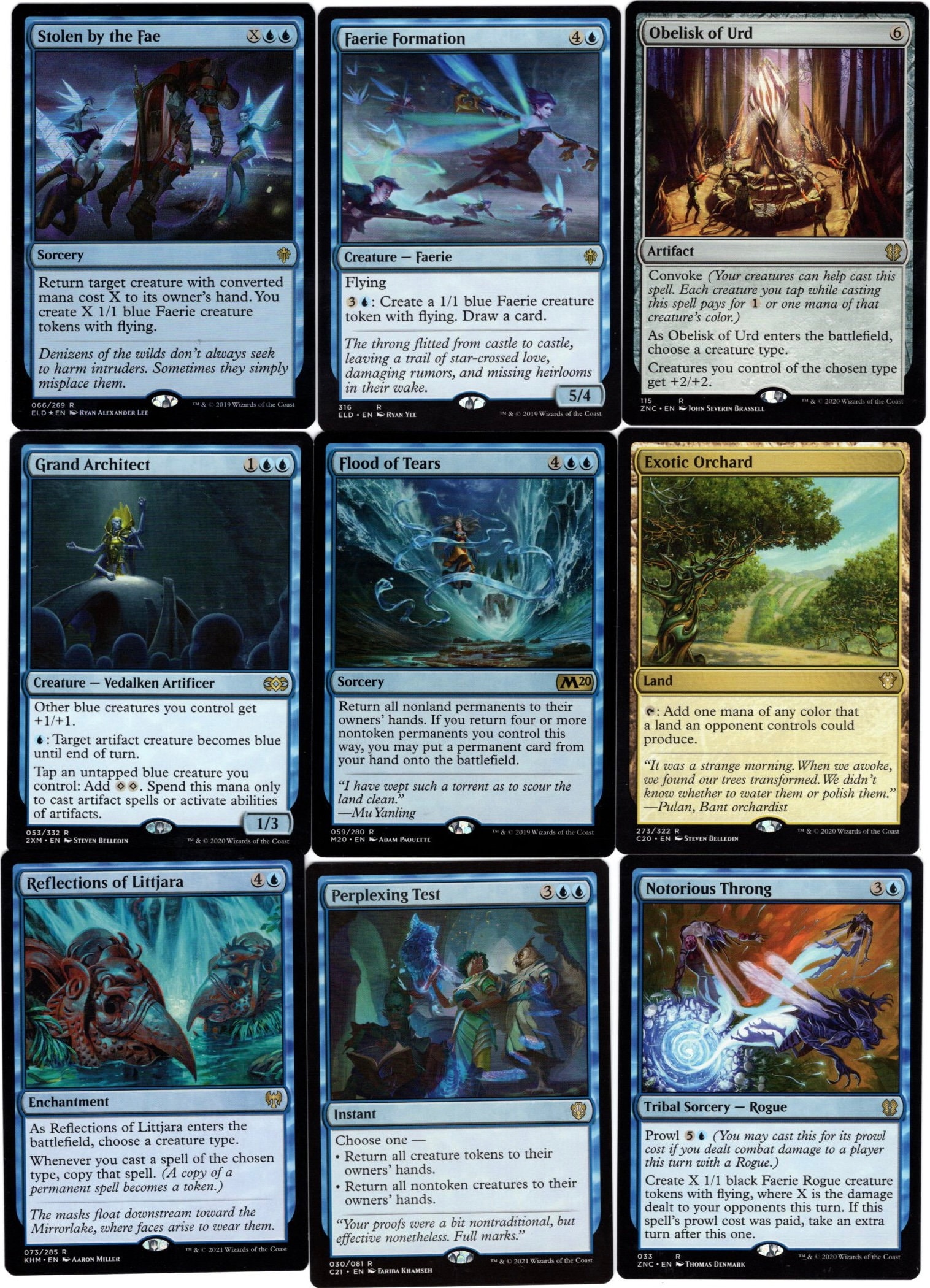 Faerie Mill-100 Card Magic the Gathering Deck-mtg-rares-oona