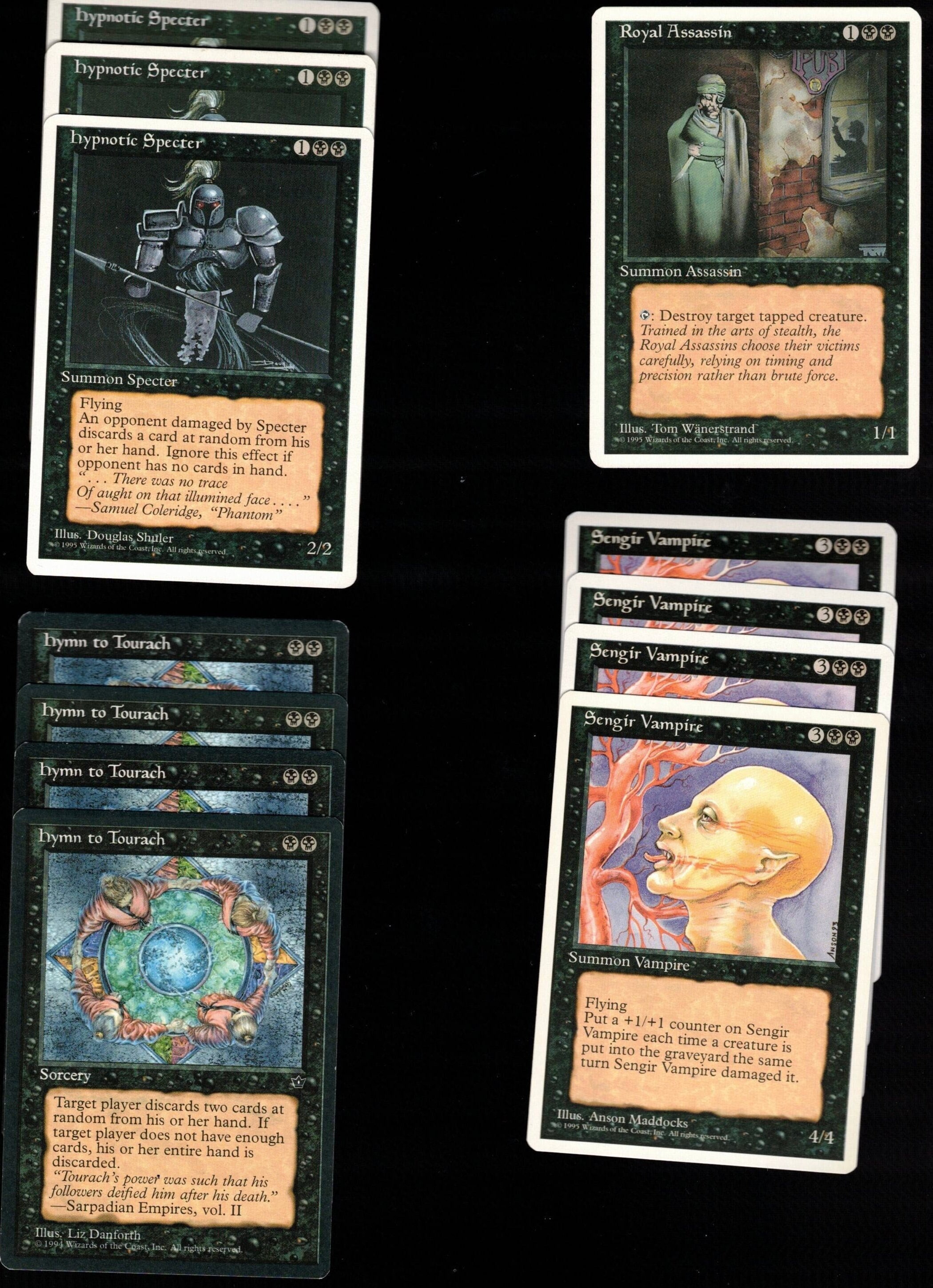 OLD SCHOOL Format Mono Black Deck-60 Card Deck-magic the Gathering-mtg-ready  to Play - Etsy