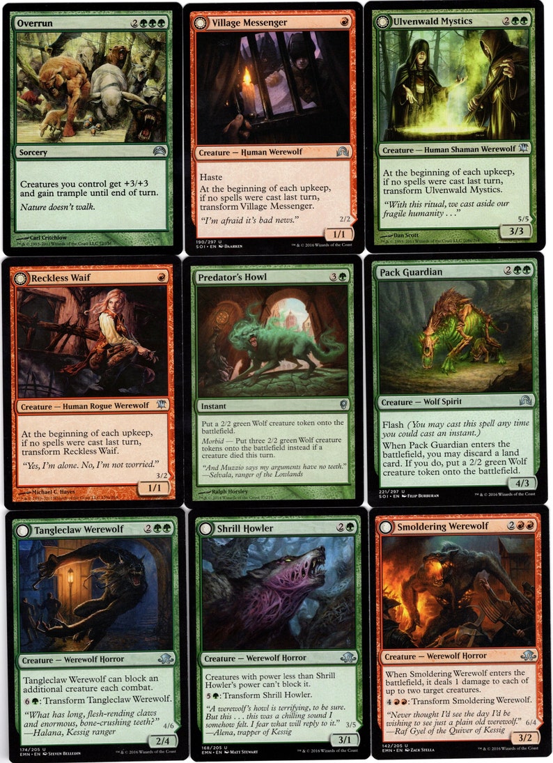 Ulrich of the Krallenhorde-100 card EDH Commander-FLIP Cards-Deck-werewolves-MTG-Mythics