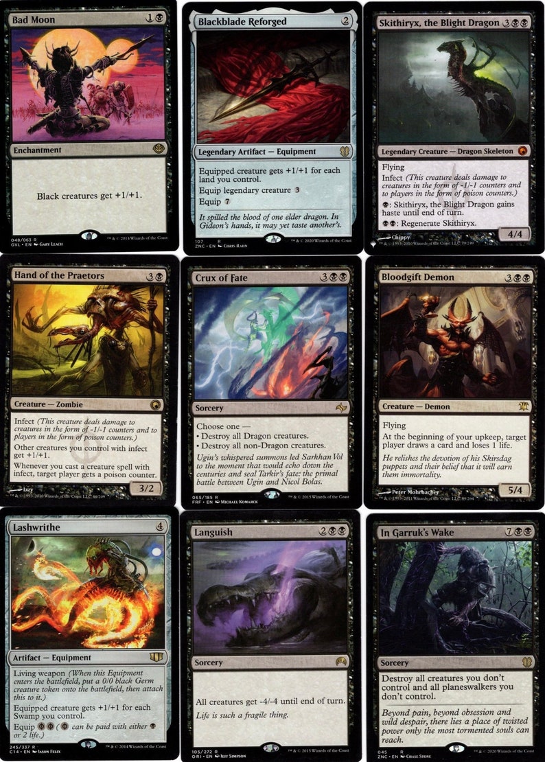 Dragon Infect100 Card Deckmtgmagic the Etsy