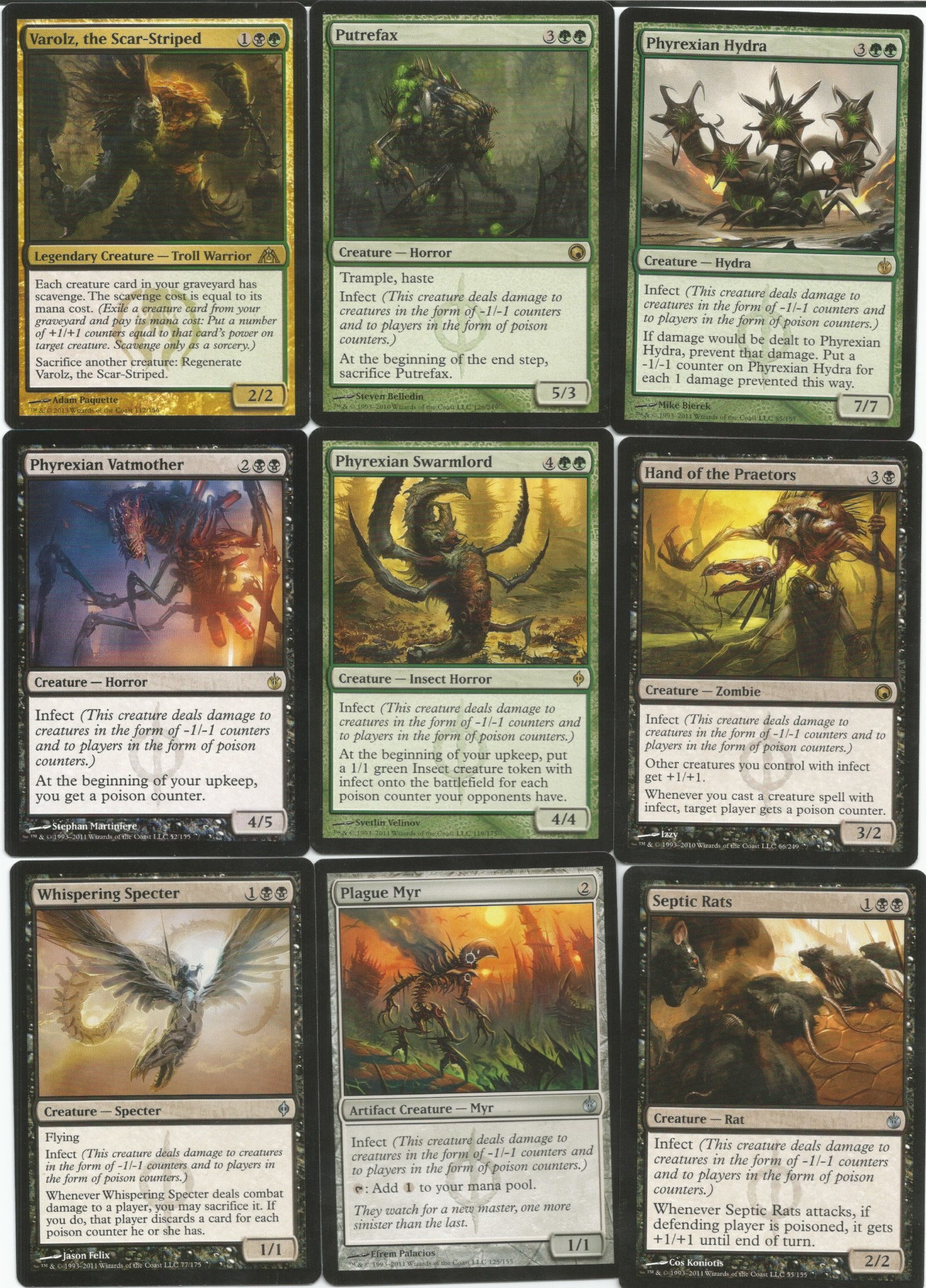 EDH Infect Deck Golgari MTG Magic the Gathering Commander Etsy