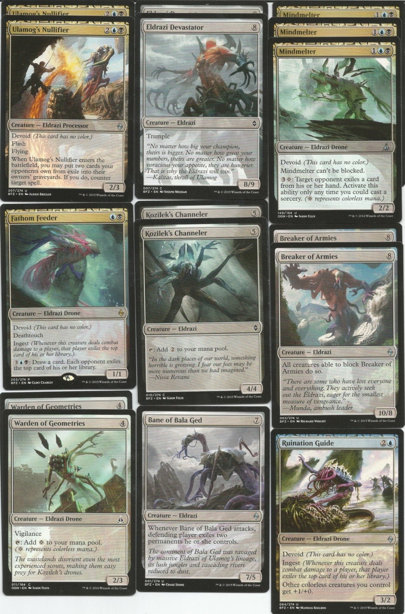 Eldrazi Menaceblue/blackmtgcustom Casual 60 Card Deck Etsy