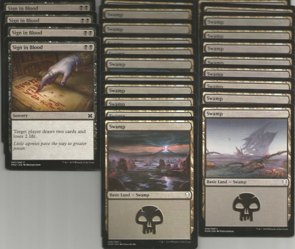 Black Vampire Deck Custom MTG Magic the Gathering Deck Etsy