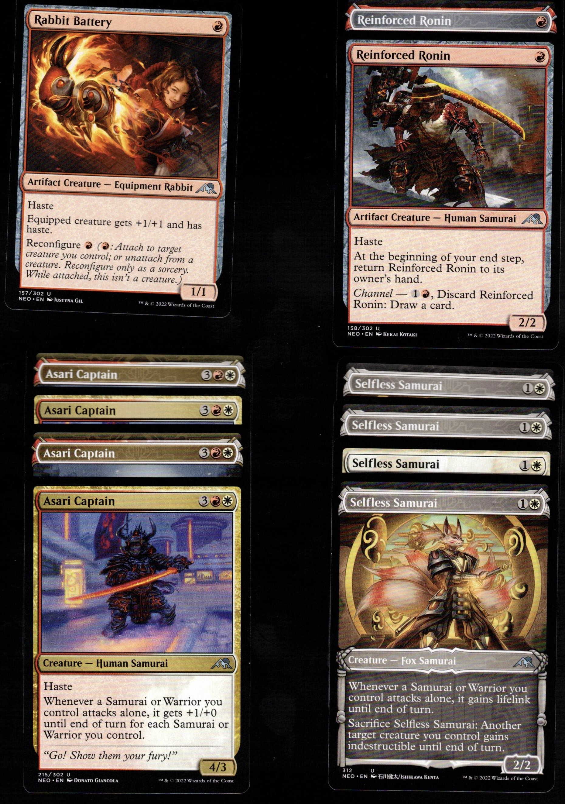 Swift Samurai-60 Card Magic the Gathering Deck-mtg-rares-red/white