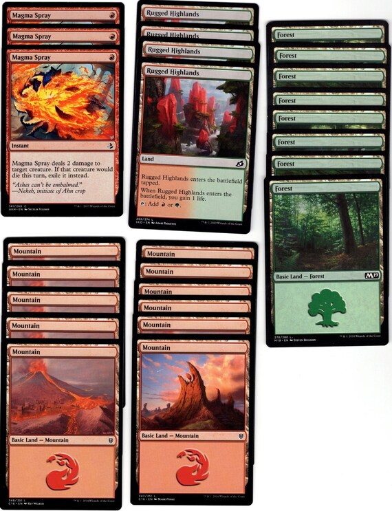 mtg red green dragon commander deck Amazon.com: Elite Commander Miirym Copy Dragons Deck - Temur - Red Blue  Green - EDH - Miirym, Sentinel Wyrm - 100 Card - Custom Magic The Gathering  Deck main image 0