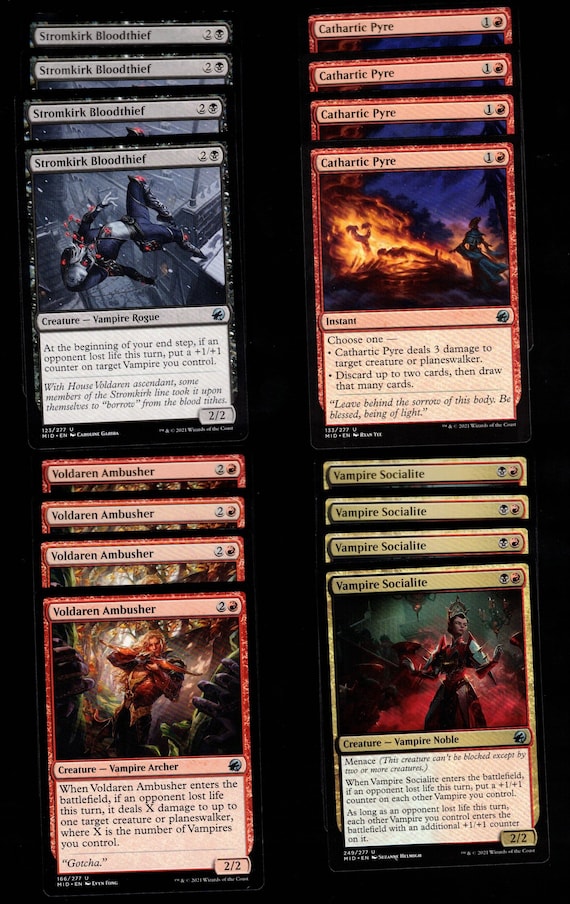 mtg vampire card list Amazon.com: Elite Commander Vampire Deck - Orzhov Black White - Clavileno,  First of The Blessed - EDH cEDH - 100 Card - Custom Magic The Gathering Deck