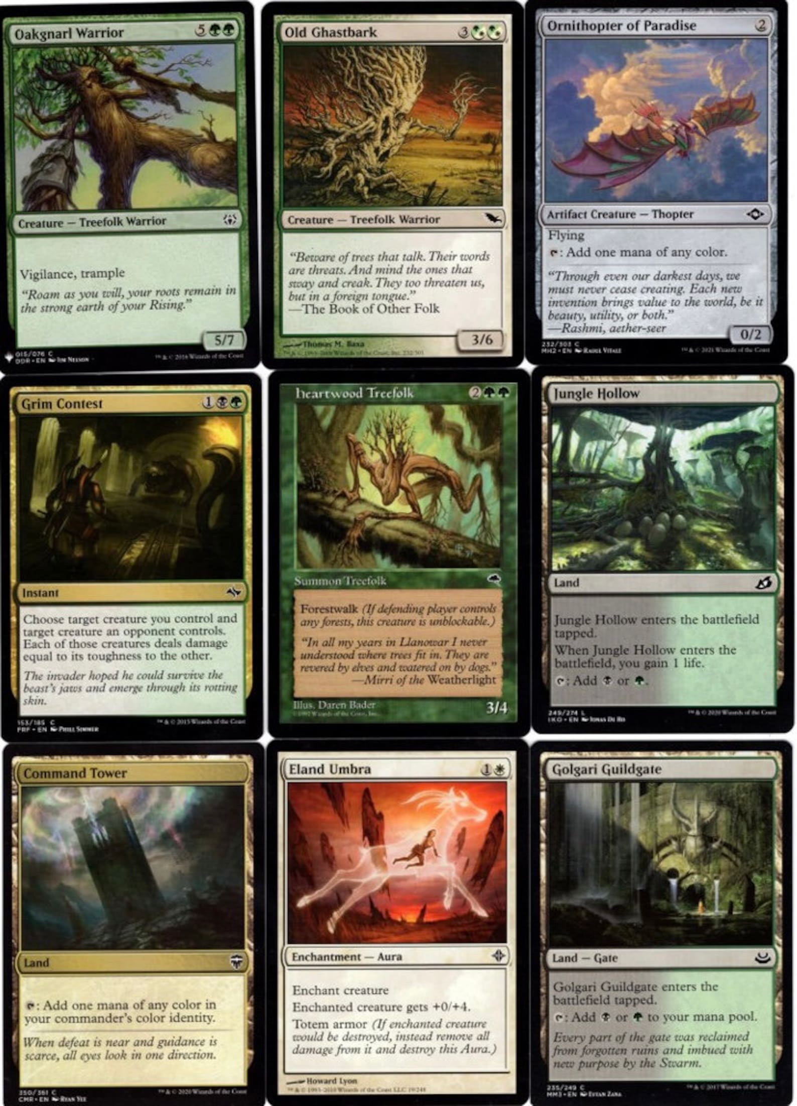 Treefolk Commander Doran's Army-treefolk-100 Card Commander Deck-mtg-magic the Gathering ...