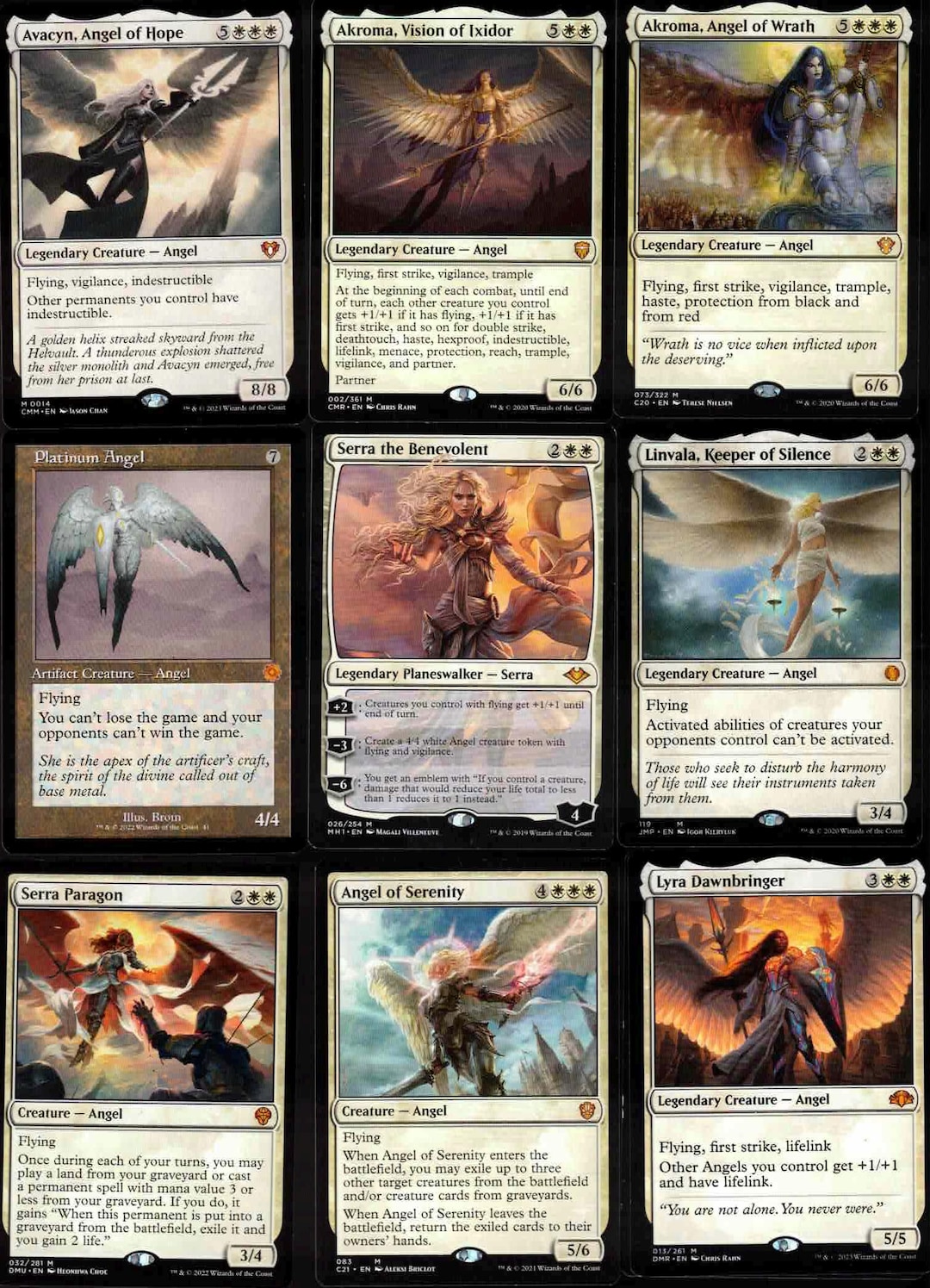 ULTIMATE ANGELS!-100 Card Magic the Gathering Commander Deck-rare ...