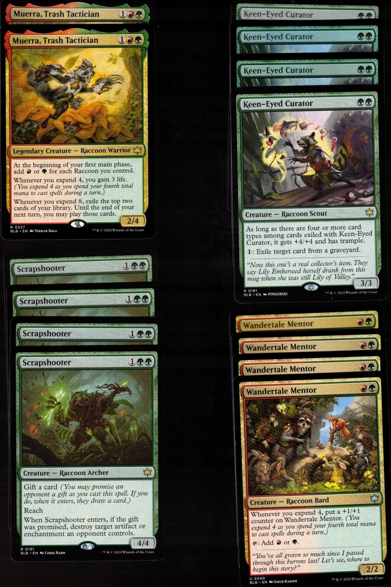 Magic the gathering 60 card deck based around the raccoon tribe. This deck is ready to play.