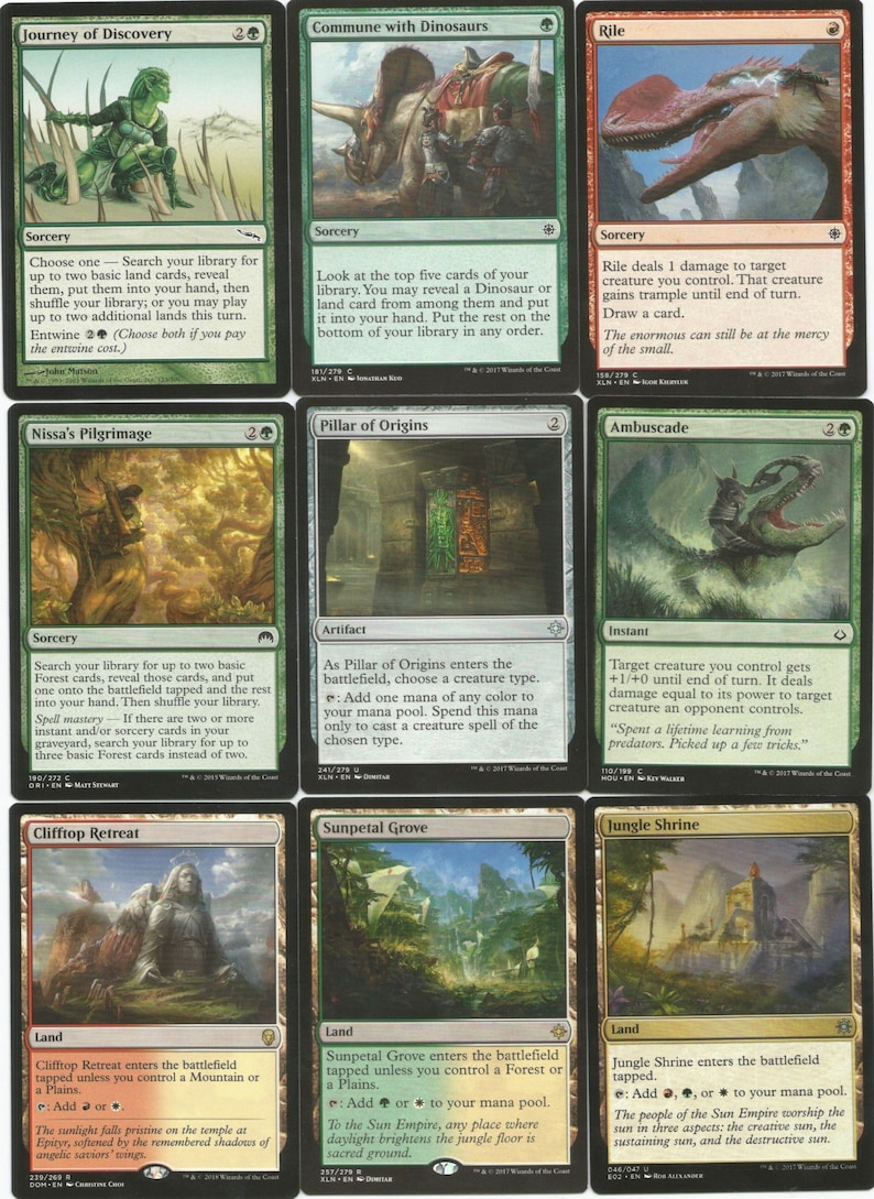 EDH Dinosaur Deck Custom MTG Magic the Gathering Commader Etsy