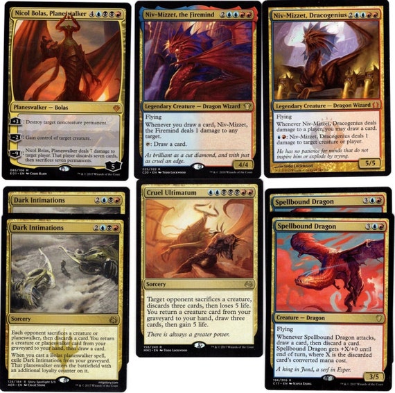 Dragon Control-60 Card Magic the Gathering Deck-nicol Bolas-rares