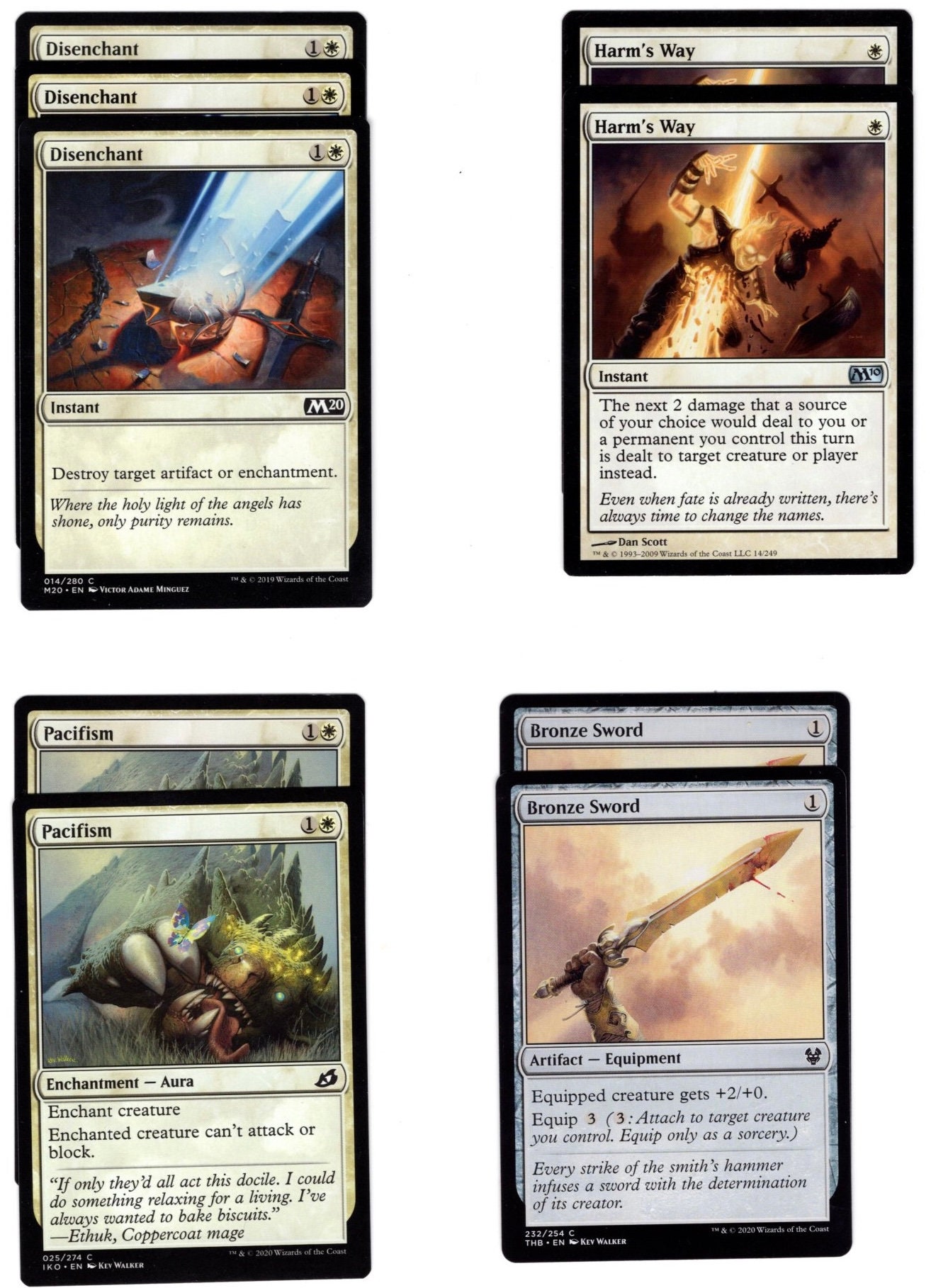 Mono-white Slivers-60 Card Magic the Gathering Deck-rares-mythics