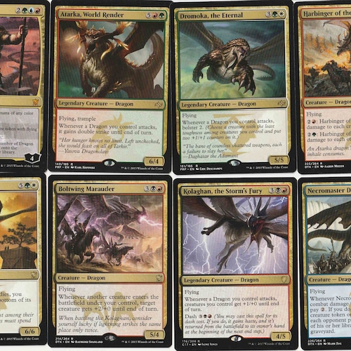 all 5 color cards mtg Five Color Dragon Deck - Custom MTG Magic the Gathering Many Rares Ready to  Play Full 60 Card Deck Planeswalker Dragon