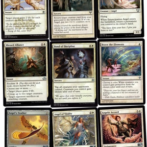 ANGELS ASSEMBLE100 Card EDH-Magic Commander Deck-Rares,Mythics,Mtg Ready to Play imagem 6