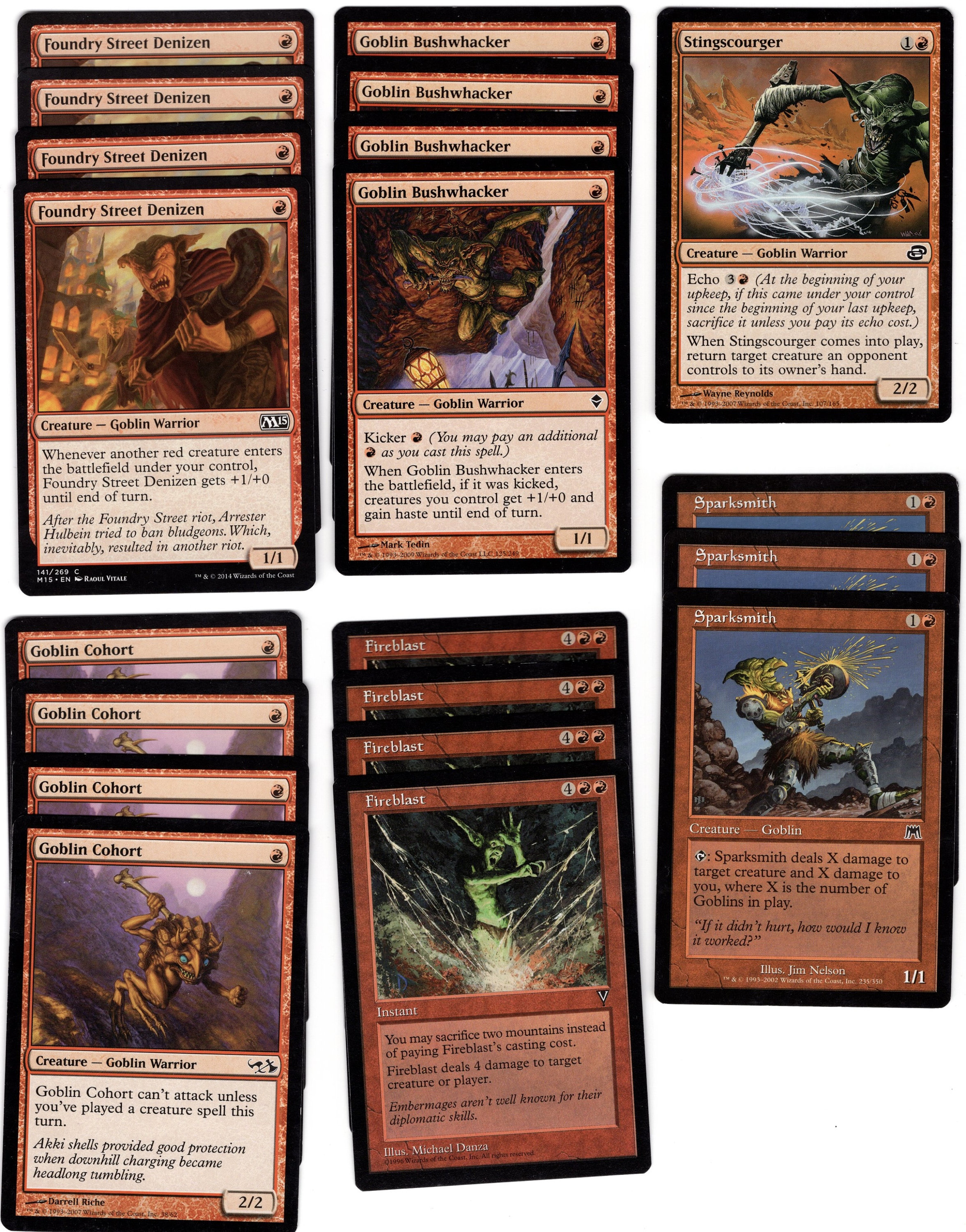 Mono-red Goblin-60 Card Deck-pauper Legal-magic the - Etsy