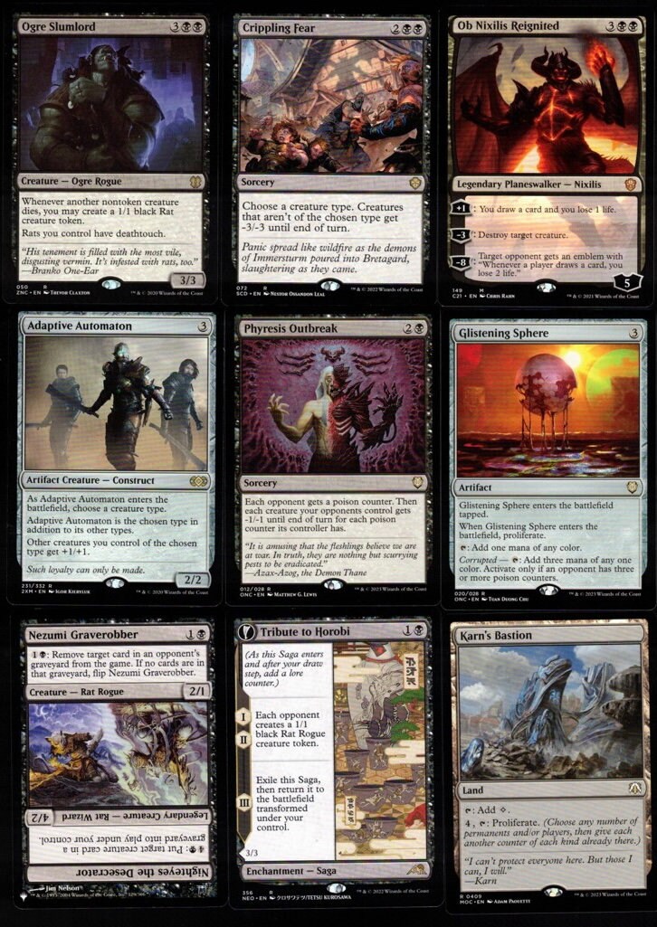 RAT KING-100 Card Magic the Gathering Commander Deck-rares-mythics