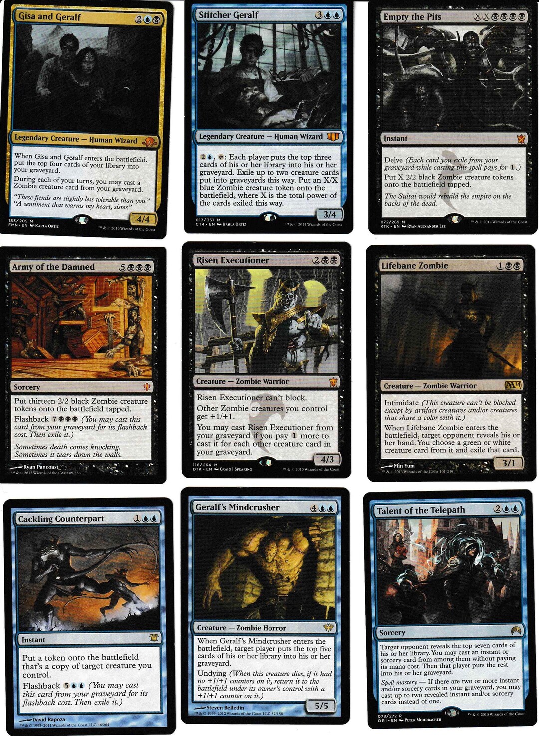 Commanderzombie Deck gisa and Geralf EDH 100 Card MTG Rtprares