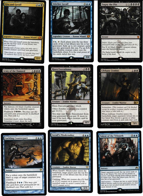 Commanderzombie Deck gisa and Geralf EDH 100 Card MTG Etsy