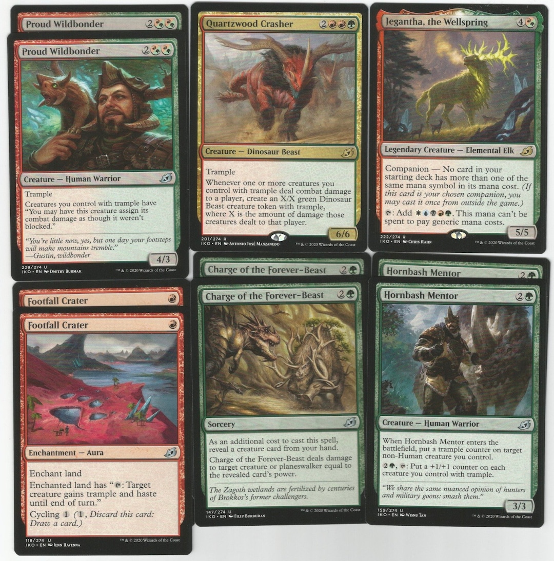 Ikoria Green/red Tramplers - 60 Card Ready to Play Deck - Fun