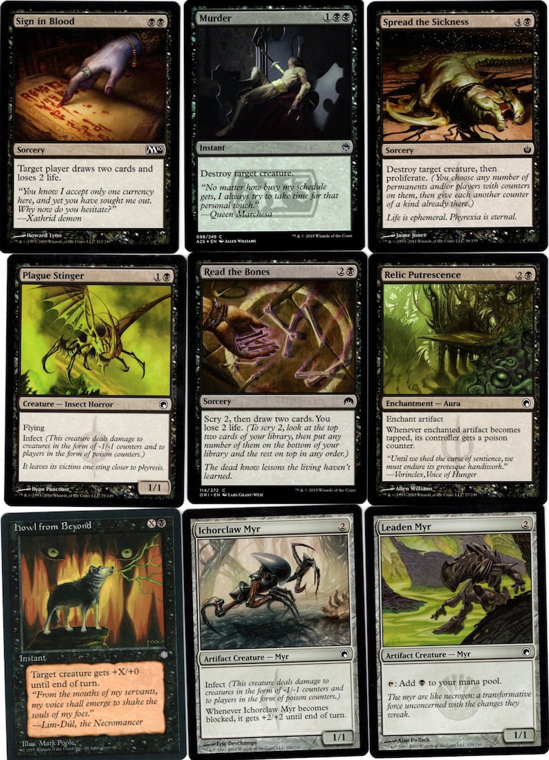 Dragon Infect100 Card Deckmtgmagic the Etsy