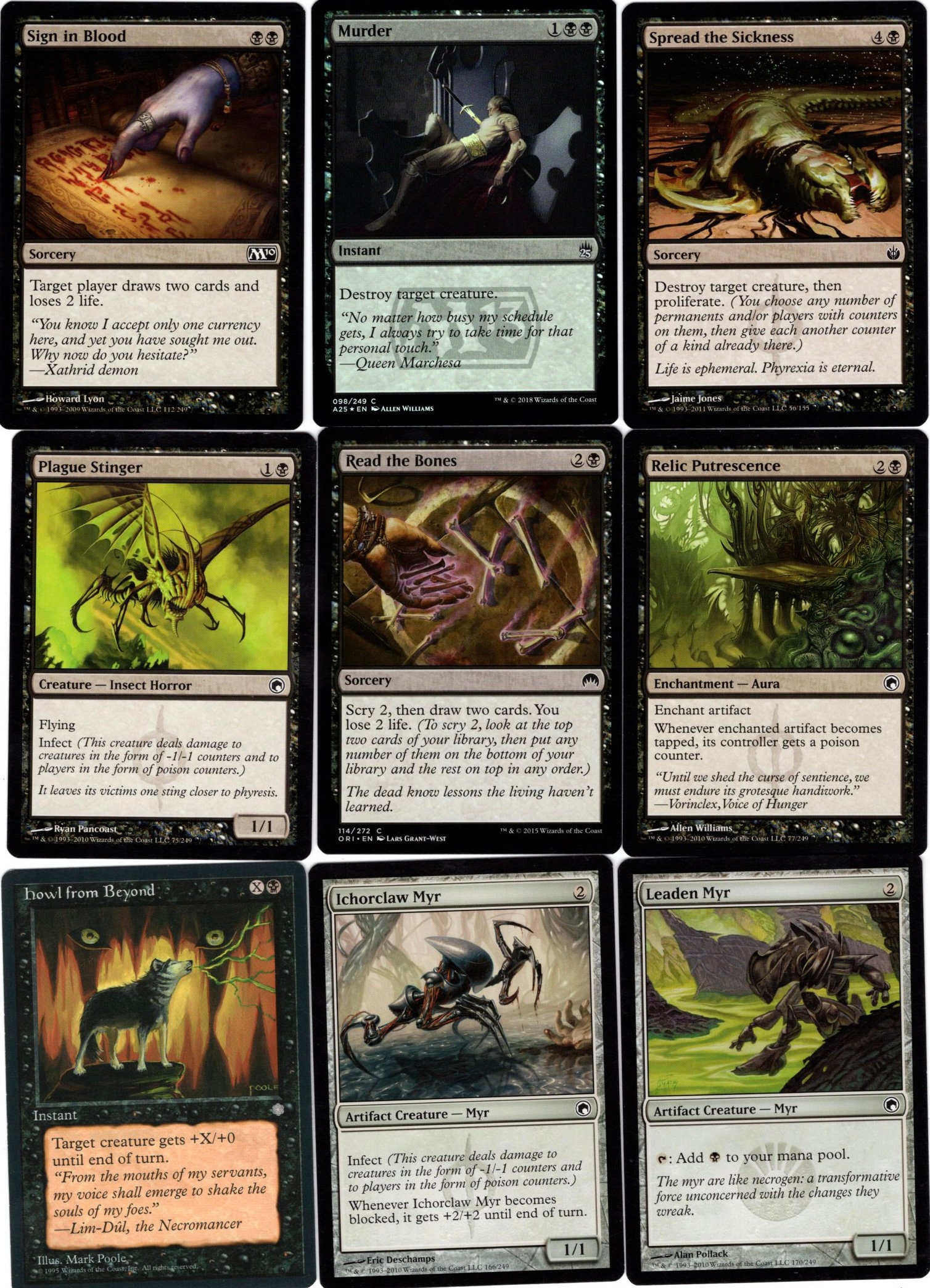 mtg infect commander deck Atraxa, Grand Unifier PHYREXIAN PROLIFERATE Magic Custom Rayami, First of the Fallen