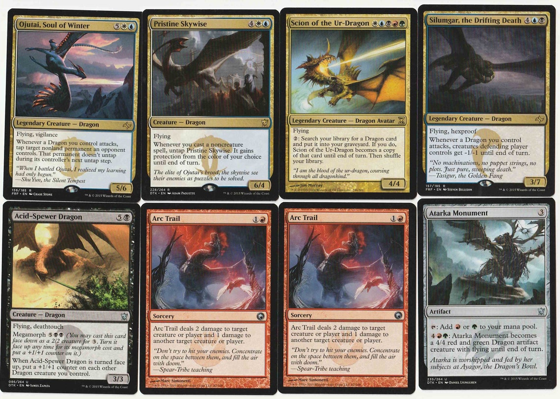Five Color Dragon Deck - Custom MTG Magic the Gathering Many Rares ...