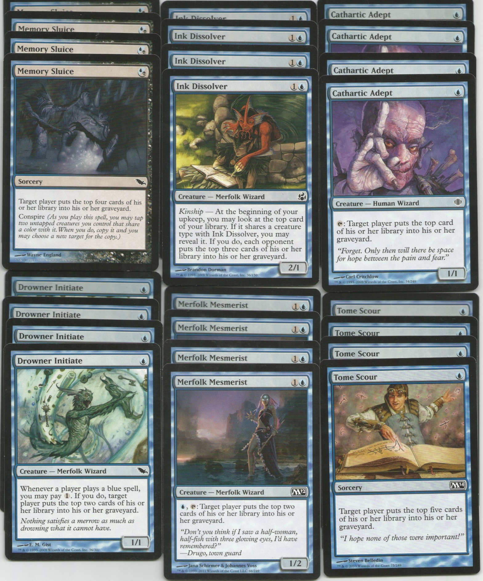 Mono Blue Mill Deck Very Strong MTG Magic the Gathering Deck