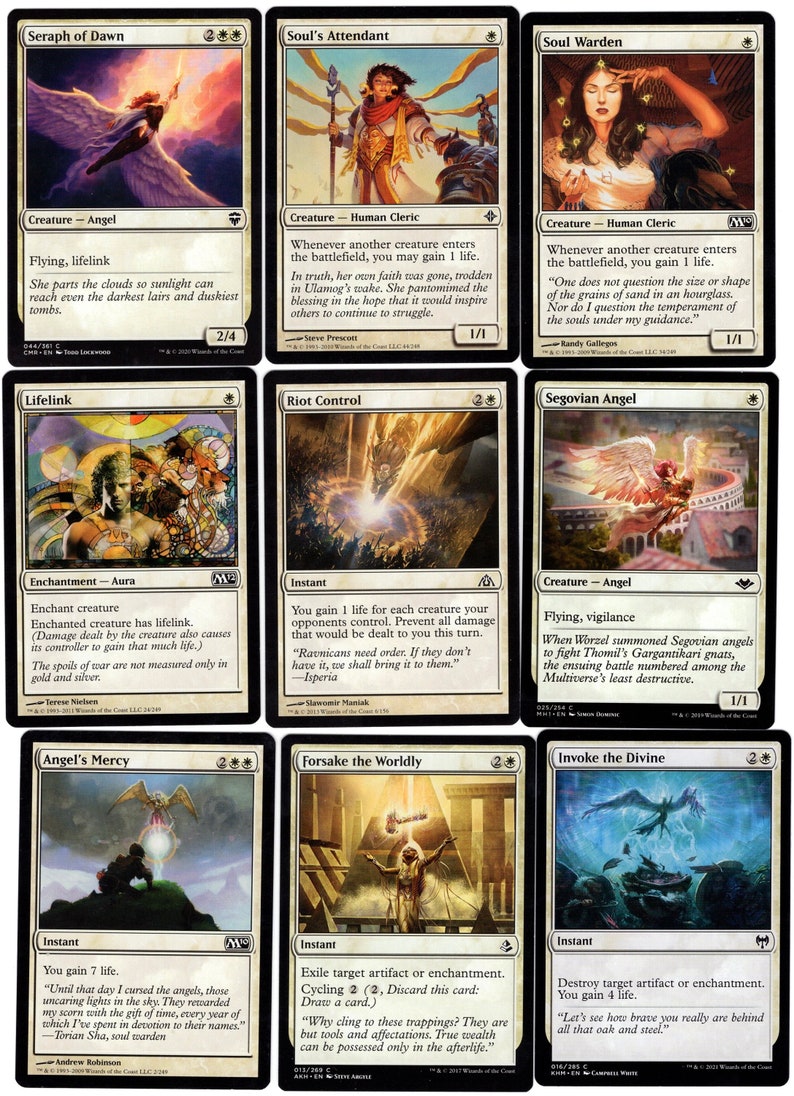 ANGELS ASSEMBLE100 Card EDH-Magic Commander Deck-Rares,Mythics,Mtg Ready to Play imagem 7