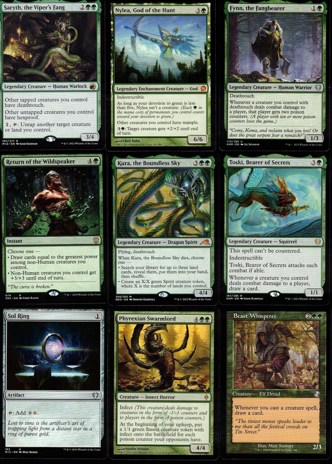 Poisoned Deathtouch100 Card Magic the Gathering Commander Deckfynnmtgmythic Ready to Play Etsy
